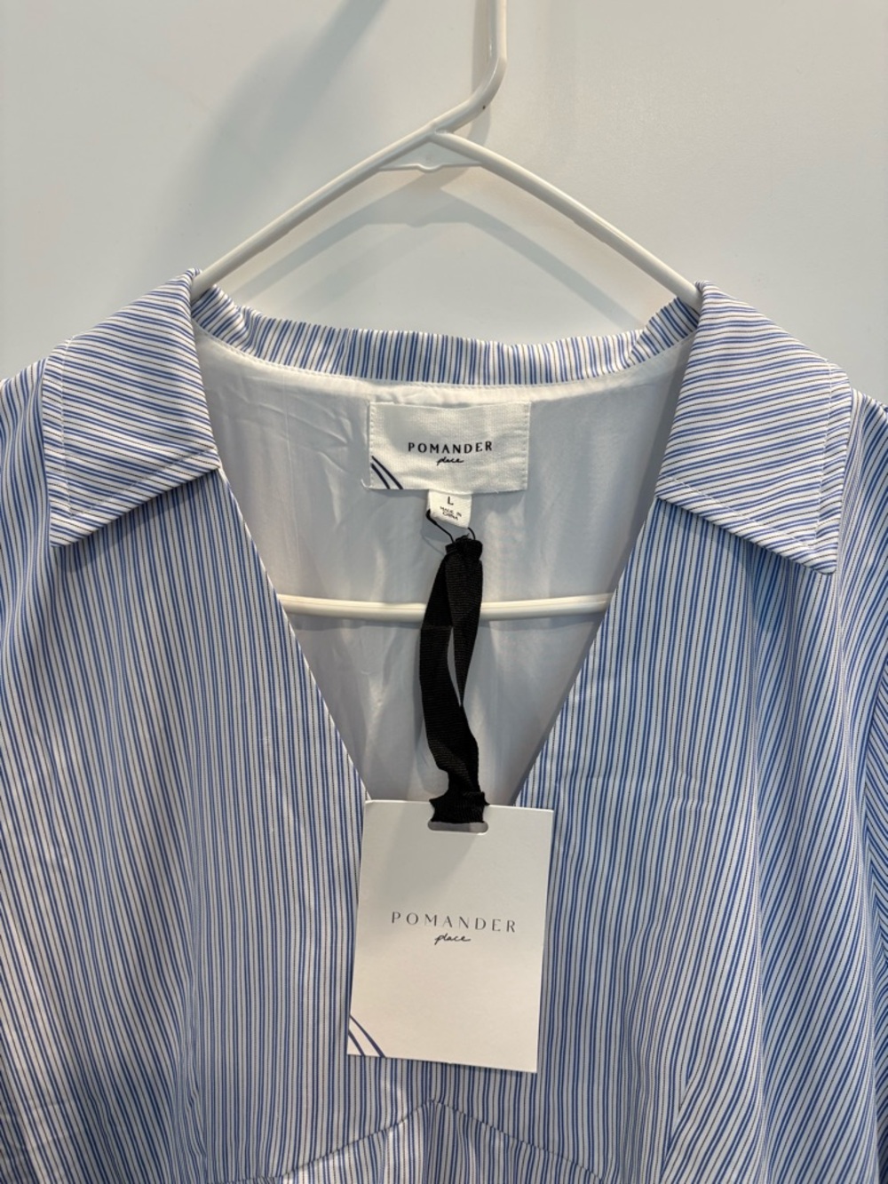 Pomander Place Cannes Blue & White Striped Maxi Dress. NWT. Size Large. - Picture 3 of 10